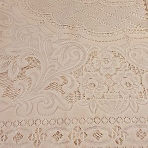 Beautiful Polyester Lace Motif Tablecloth 58” x 80”—Price firm